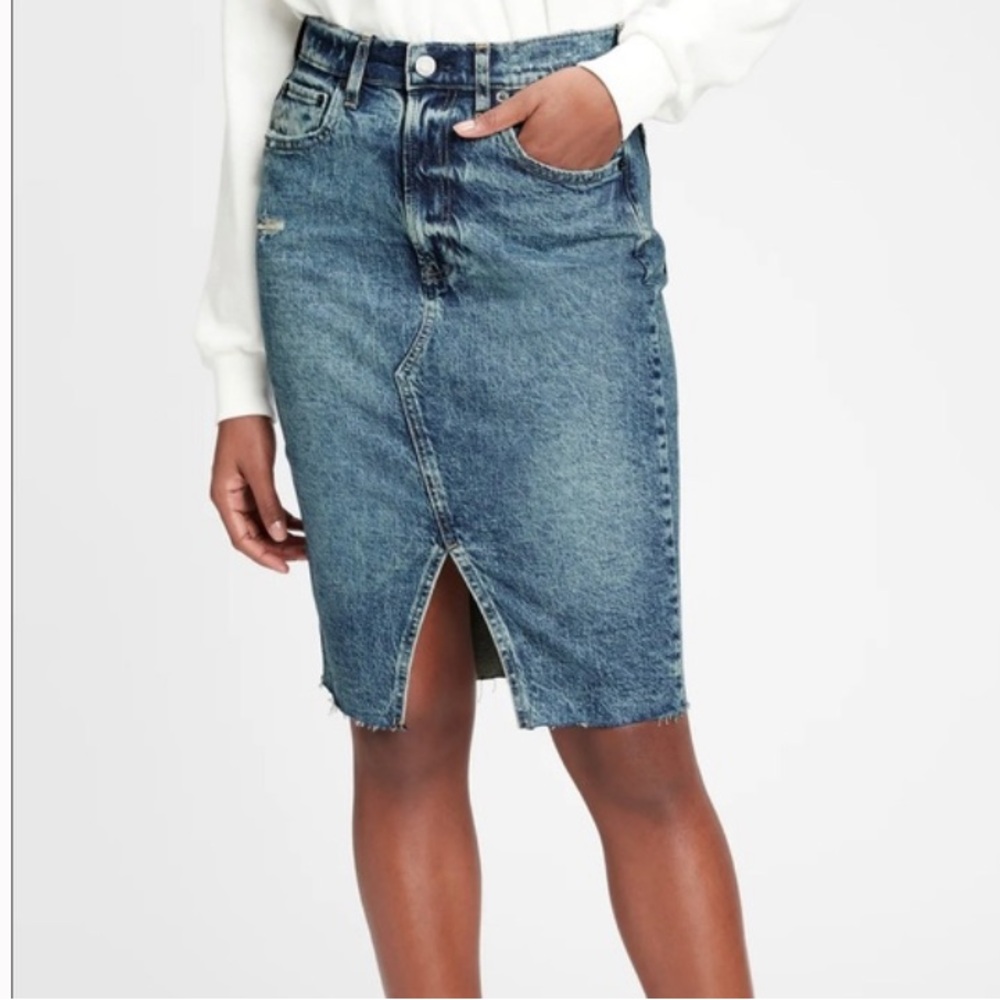 GAP Icon Denim Pencil Skirt in Blue Size 27/4